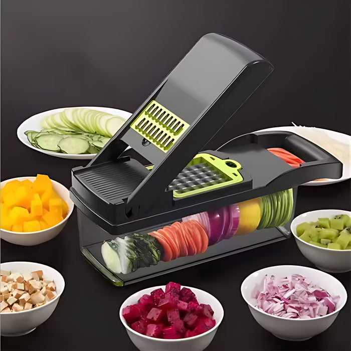 16-in-1 Multi-Functional Vegetable Cutter Set with Safety Guard