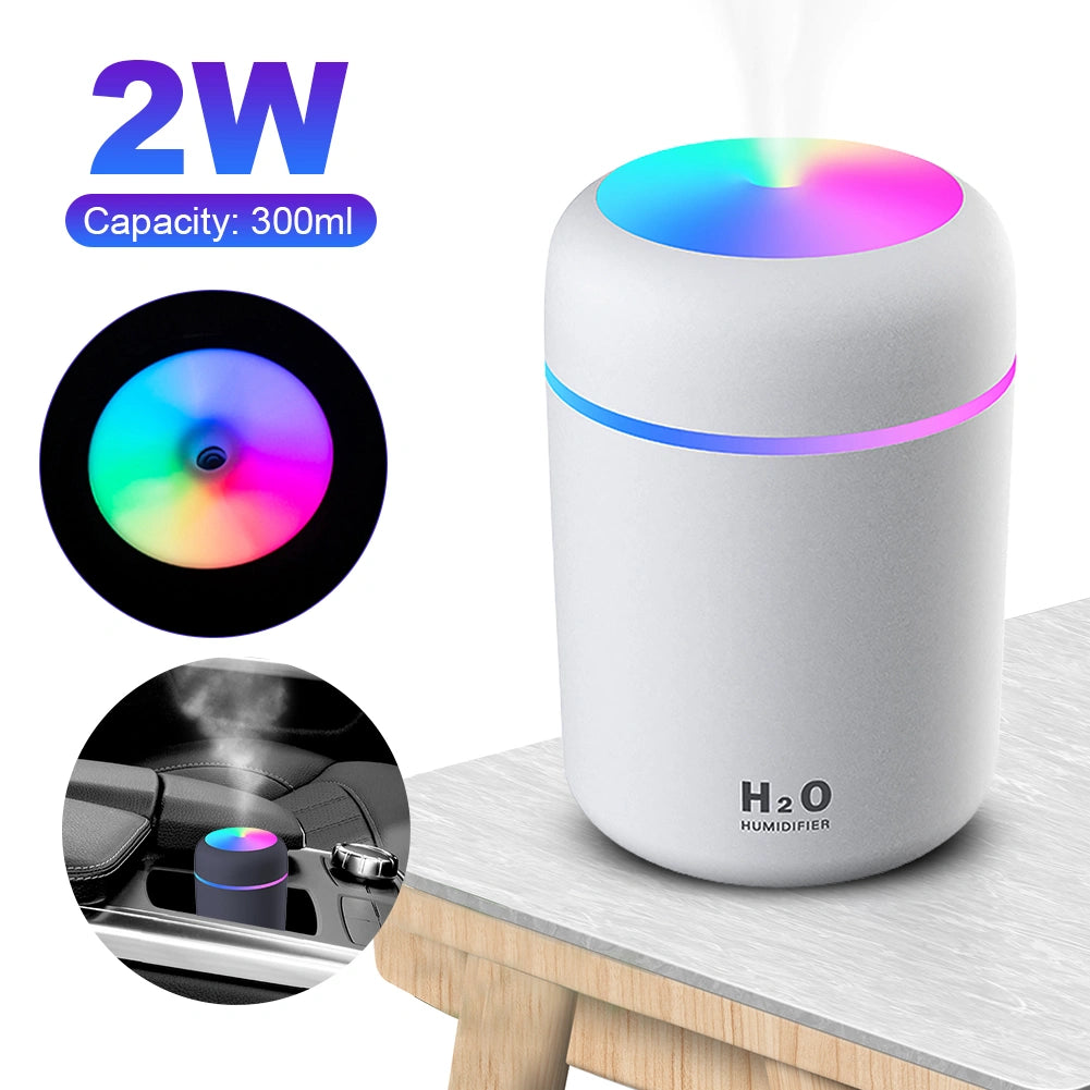 Silent USB H2O Humidifier with LED Light